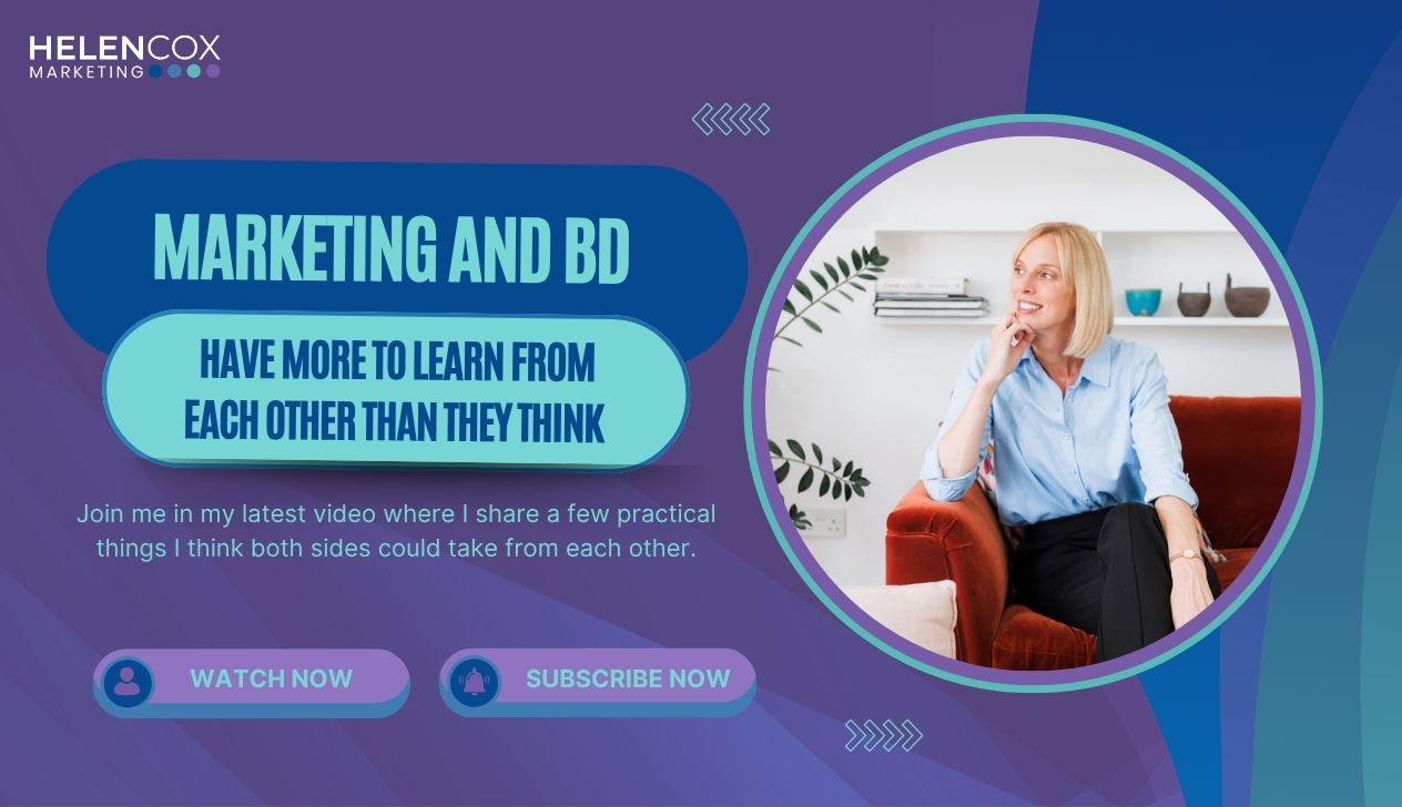 Helen Cox Marketing and Business Development Consultant for Professional Services and B2B firms in the UK London and Kent