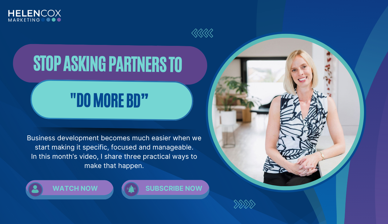 Helen Cox Marketing and Business Development Consultant for Professional Services and B2B firms in the UK London and Kent